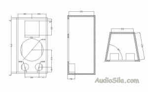 Широкополосный акустический кабинет B&C Speakers BOX 15 - конструкция для 15PLB76, DE610, ME90.
