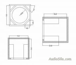 Сабвуферный акустический кабинет B&C Speakers SUB 12 - конструкция для 12PS100, 12TBX100, 12NW100.
