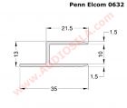 Penn Elcom 0632 алюминиевый h-образный дверной профиль для панелей 10 мм