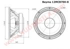 НЧ динамик Beyma 12MCB700 / 12" / 700 Вт / 8 Ом / 98 дБ