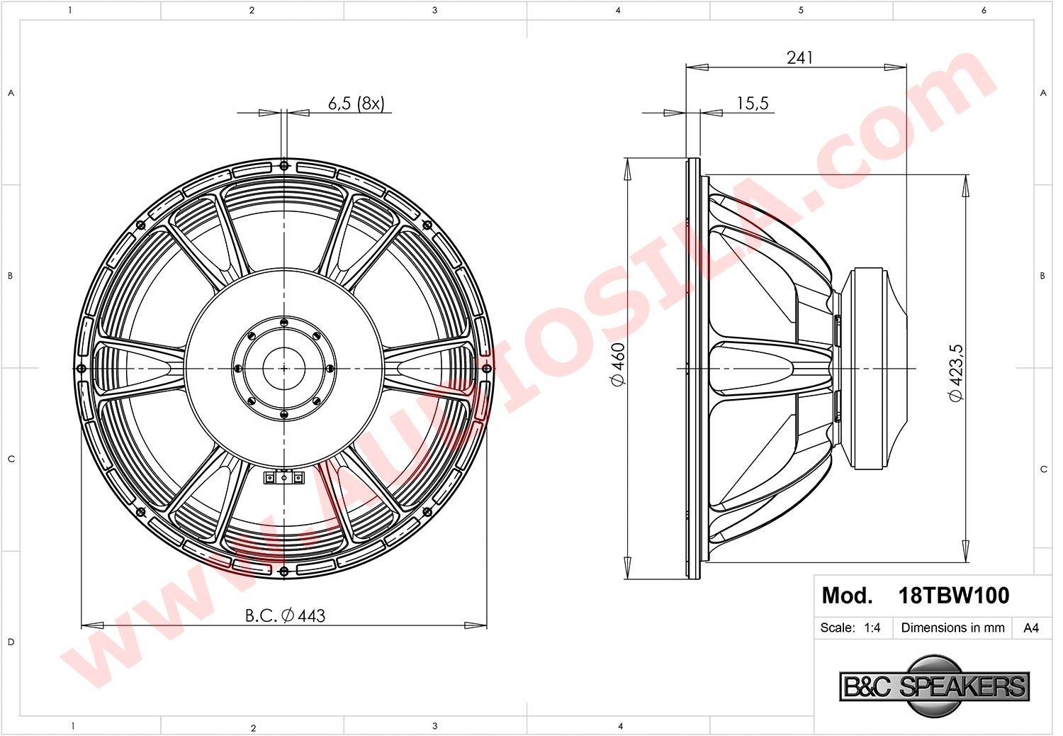 Speaker b&c clearance 18 inch