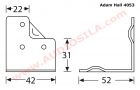 Adam Hall 4053 уголок стальной большой оцинкованный 