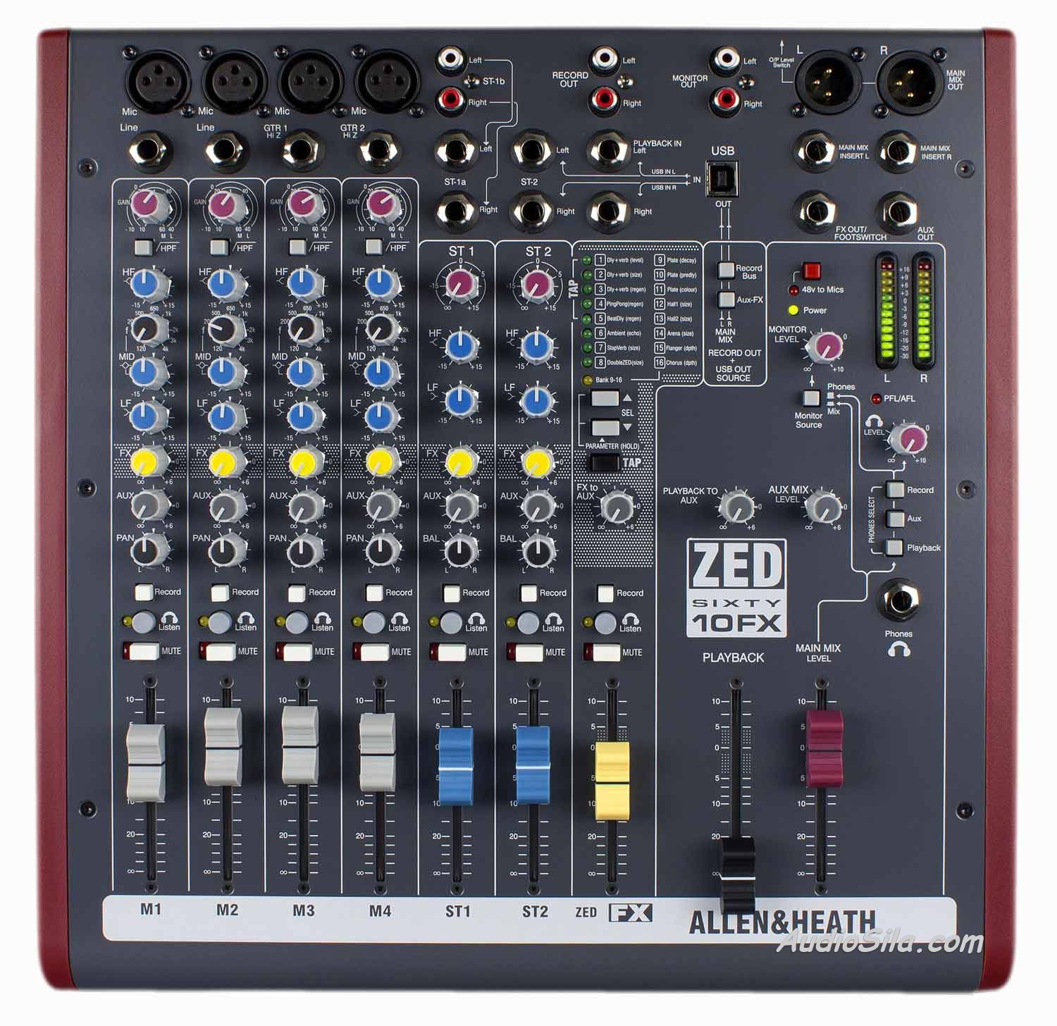 Микшерный пульт ALLEN HEATH ZED60-10FX, Цена производителя. Купить