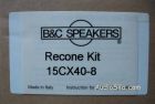 Ремкомплект B&C Speakers rck 15CX40 - 15 дюймов, 800Вт. Цена производителя. Купить с бесплатной доставкой по Украине.