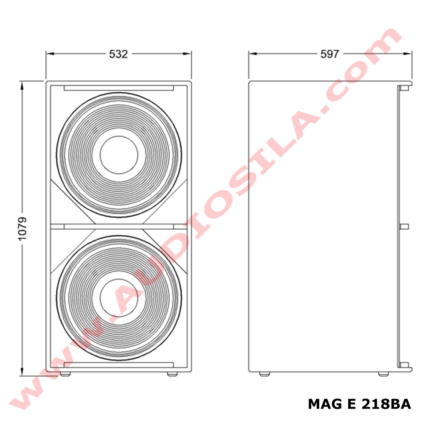 Martin audio ws218x чертеж