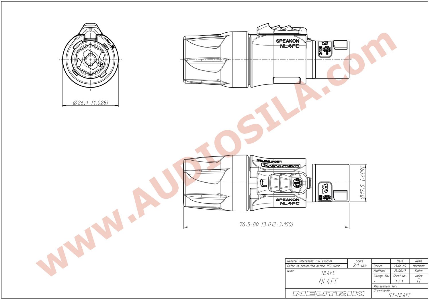Speakon NL4FC Neutrik