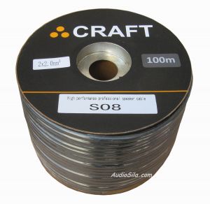 Акустический кабель CRAFT S08,2x2,0 mm²,бухта 100 м. Купить по цене производителя с бесплатной доставкой по Украине